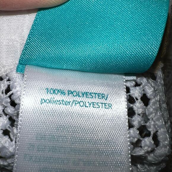 Coastal Blue White Lace Strapless Beach Swim Coverup Dress Size XL (16-18) - Picture 10 of 13